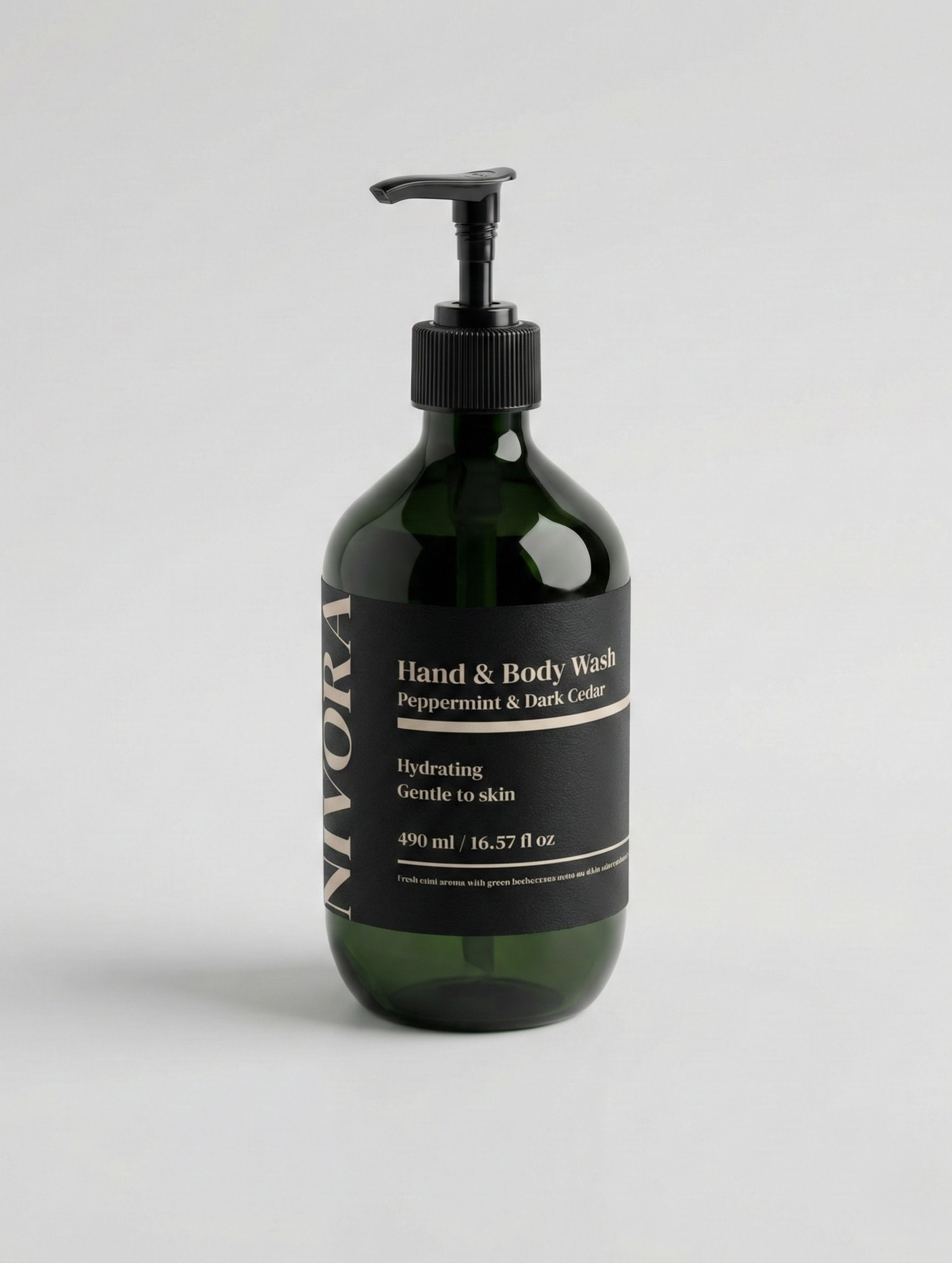 Hand & Body Wash, Peppermint & Dark Cedar
