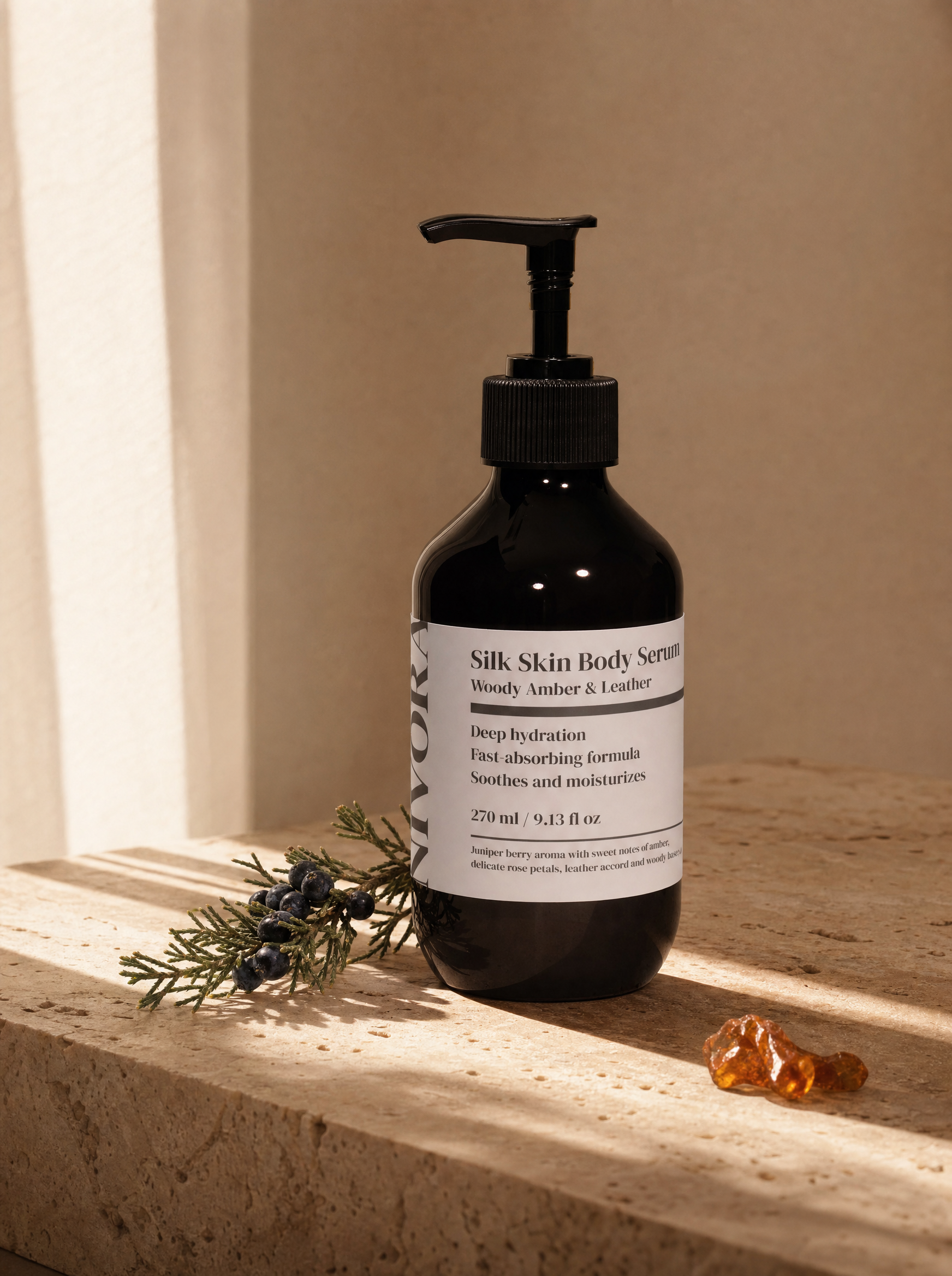 Silk Skin Body Serum, Woody Amber & Leather