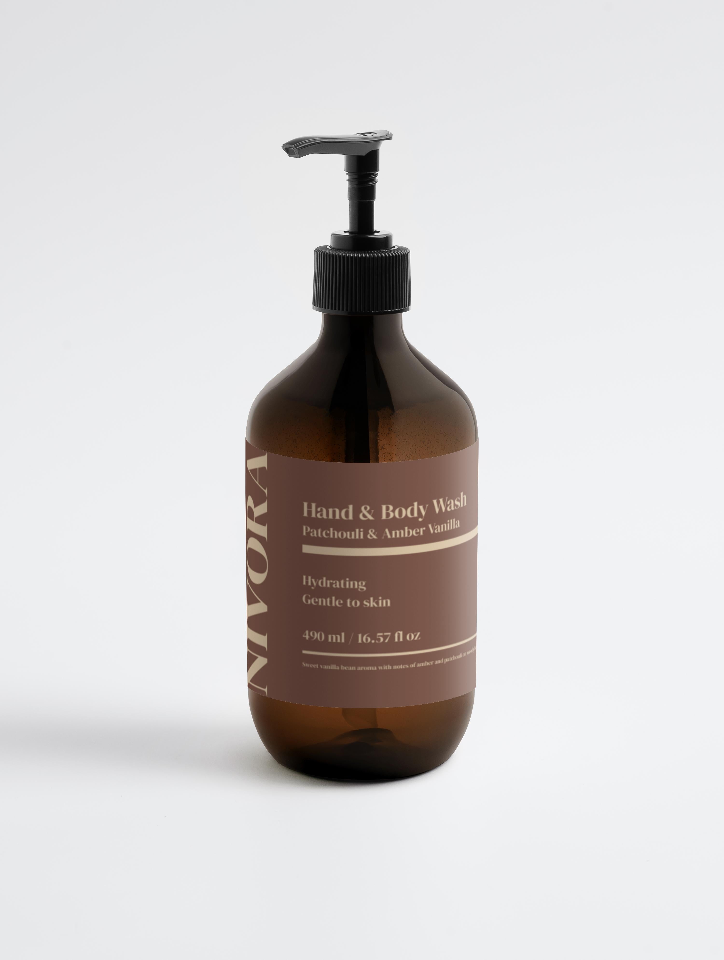 Hand & Body Wash, Patchouli & Amber Vanilla